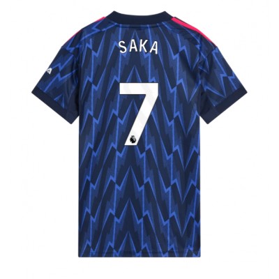 Ženski Nogometni dresi Arsenal Bukayo Saka #7 Gostujoči 2025-26 Kratek Rokav Ženski Nogometni dresi Arsenal Bukayo Saka #7 Gostujoči 2025-26 Kratek Rokav